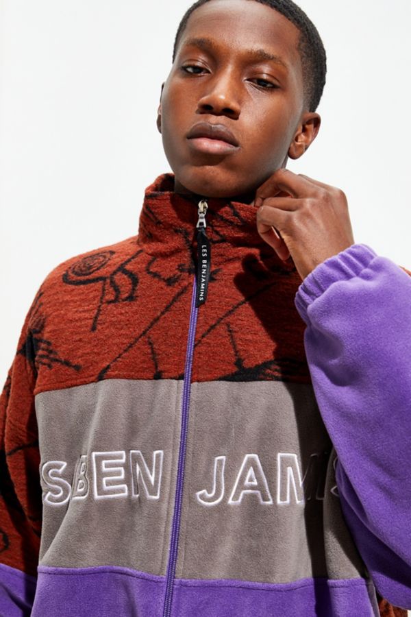 Les Benjamins Colorblock Fleece Jacket | Urban Outfitters