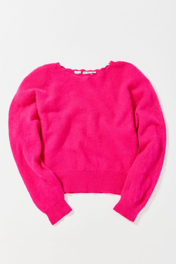 Vintage Scallop Crew Neck Sweater Urban Outfitters