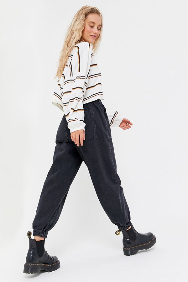 BDG Luca High-Waisted Jogger Jean â Washed Black Denim | Urban Outfitters