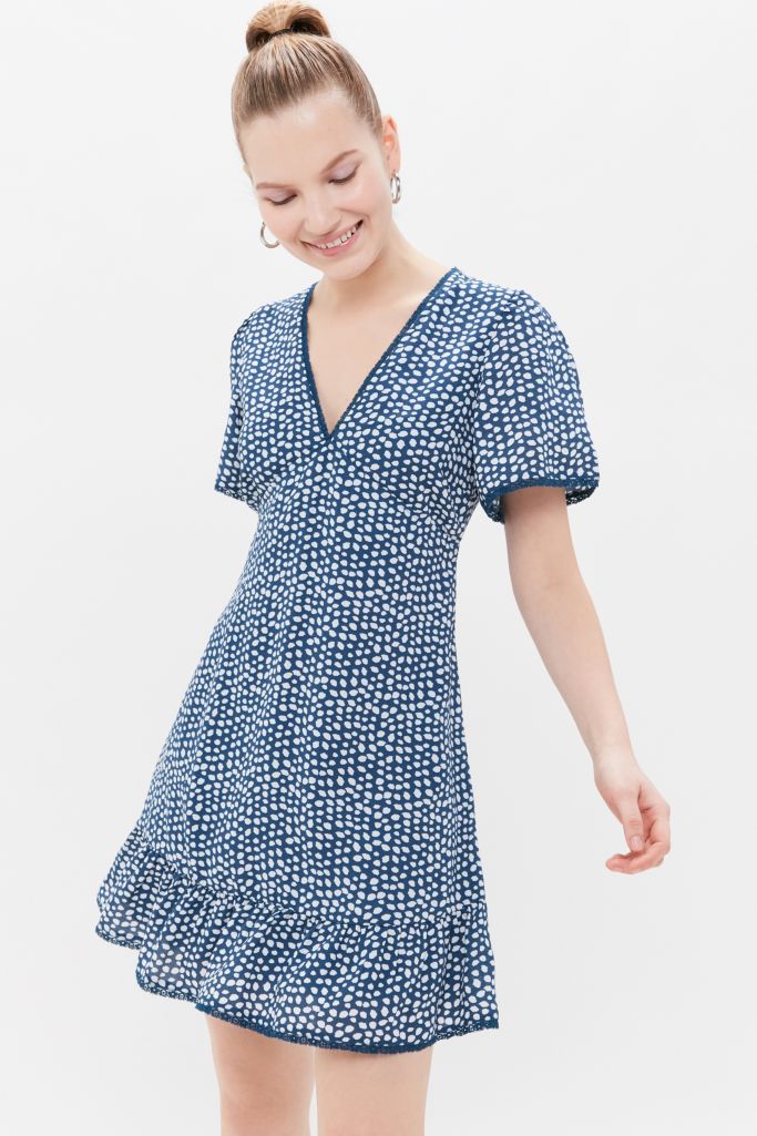 UO Newport V-Neck Mini Dress | Urban Outfitters