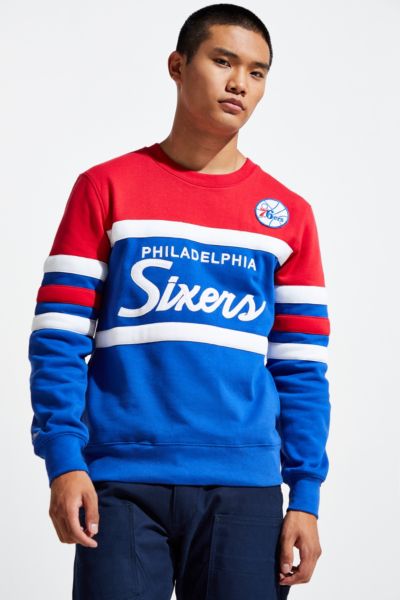 sixers hoodie mitchell and ness