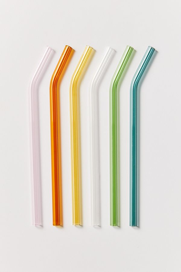 HAY Swirl Glass Sip Straw Set Urban Outfitters