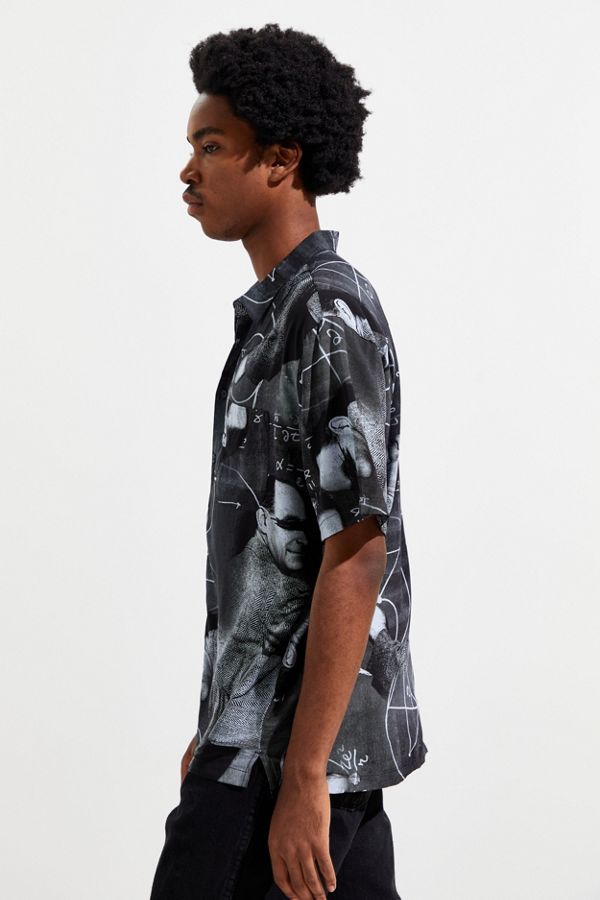 UO Math Man Duo Rayon Short Sleeve Button-Down Shirt | Urban Outfitters