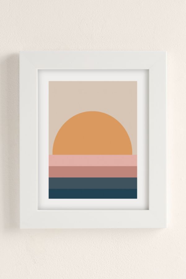 Slide View: 2: Colour Poems Minimal Retro Sunset Art Print