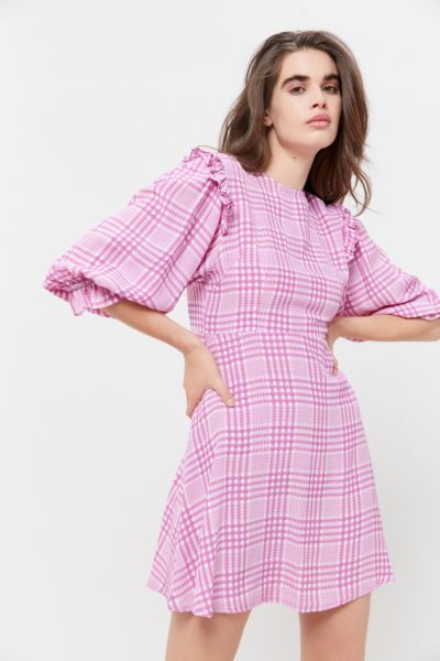 pink plaid dress