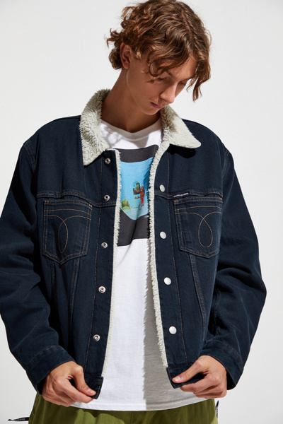 calvin klein sherpa trucker jacket