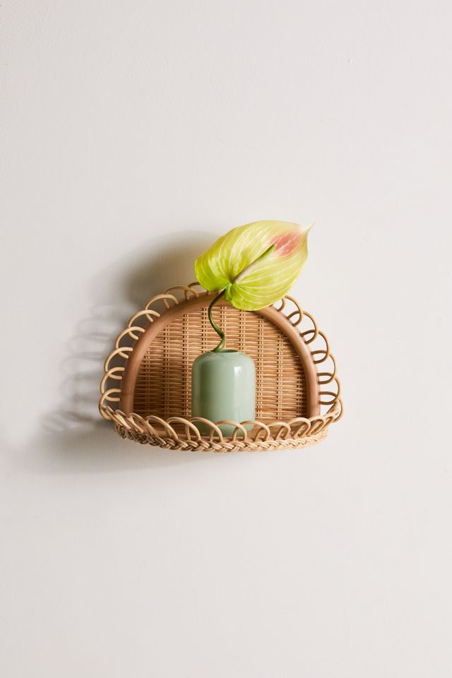 Priscilla Rattan Wall Shelf Urban Outfitters