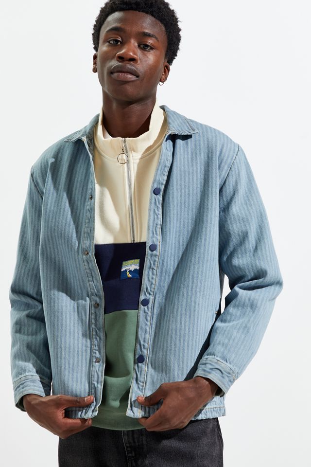 FairPlay Karlo Pinstripe Denim Jacket | Urban Outfitters