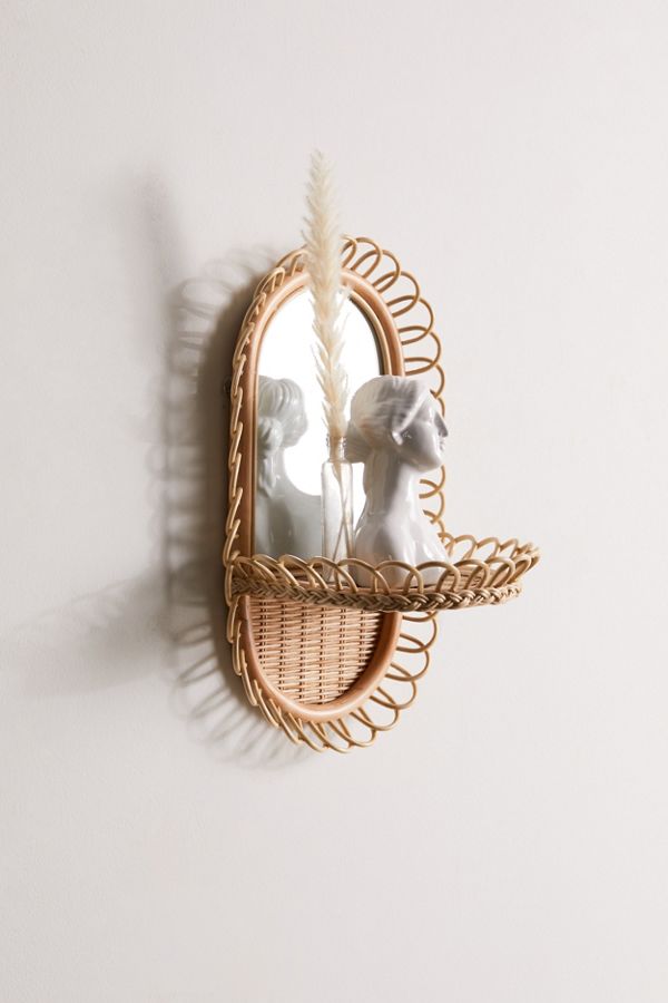 Slide View: 1: Priscilla Mirror Wall Shelf