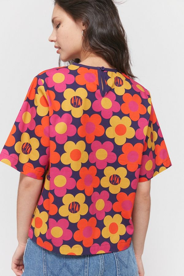 Lazy Oaf ‘70s Floral Boxy Tee | Urban Outfitters