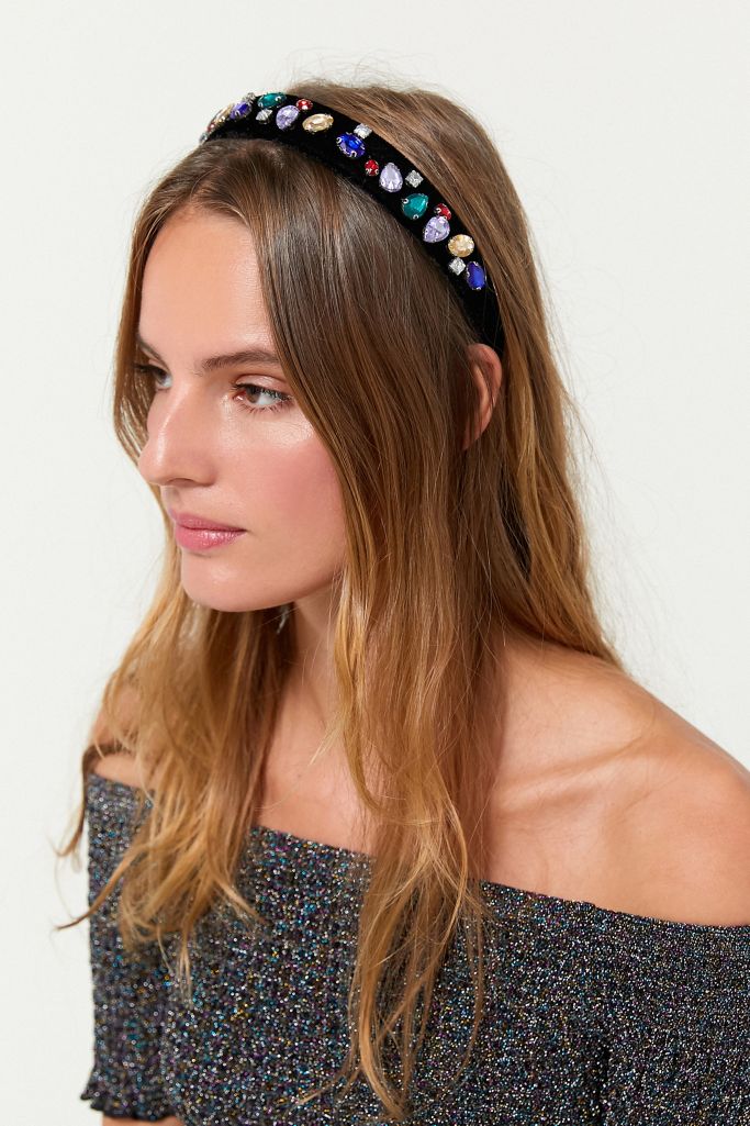 Embellished Velvet Headband Urban Outfitters