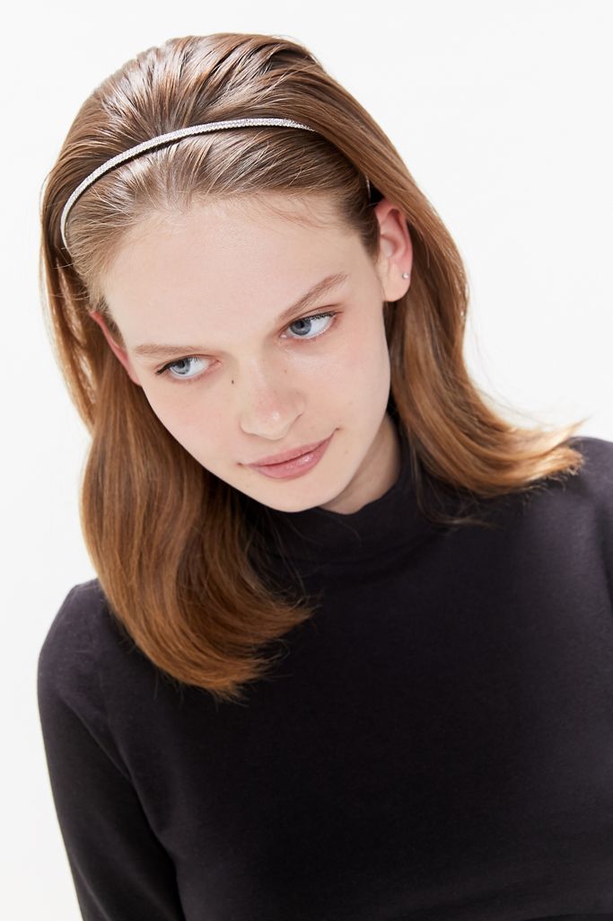 Theo Thin Rhinestone Headband Urban Outfitters