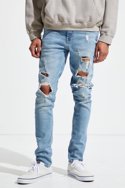 BDG Skinny Jean – Extreme Destructed Mid Wash | Urban Outfitters