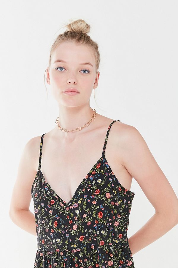 Urban Renewal Remnants Tiered Floral Midi Dress | Urban Outfitters