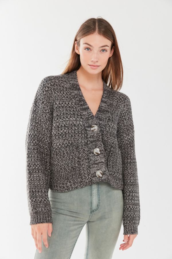 UO Smith Boxy Button-Front Cardigan | Urban Outfitters
