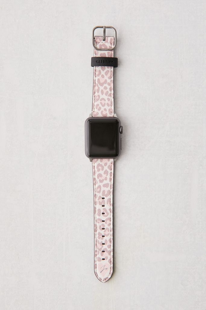 Casetify Dusty Pink Leopard Apple Watch Strap Urban Outfitters
