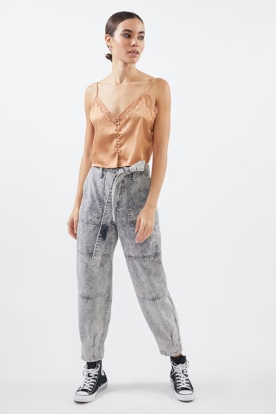 bdg high waisted contrast stitch skate jean