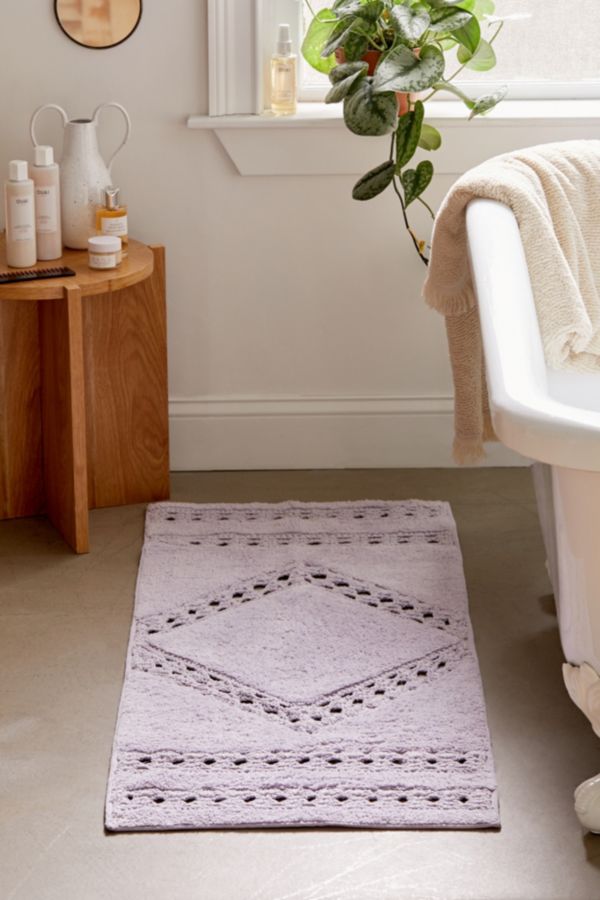 Crochet Inset Runner Bath Mat Urban Outfitters