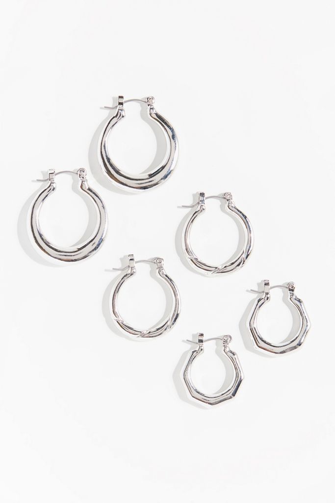 Modern Hoop Earring Set Urban Outfitters