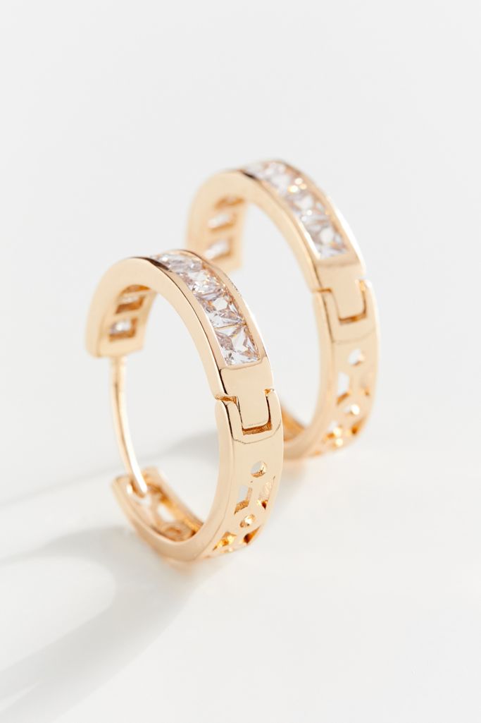 Gia Crystal Hoop Earring Urban Outfitters