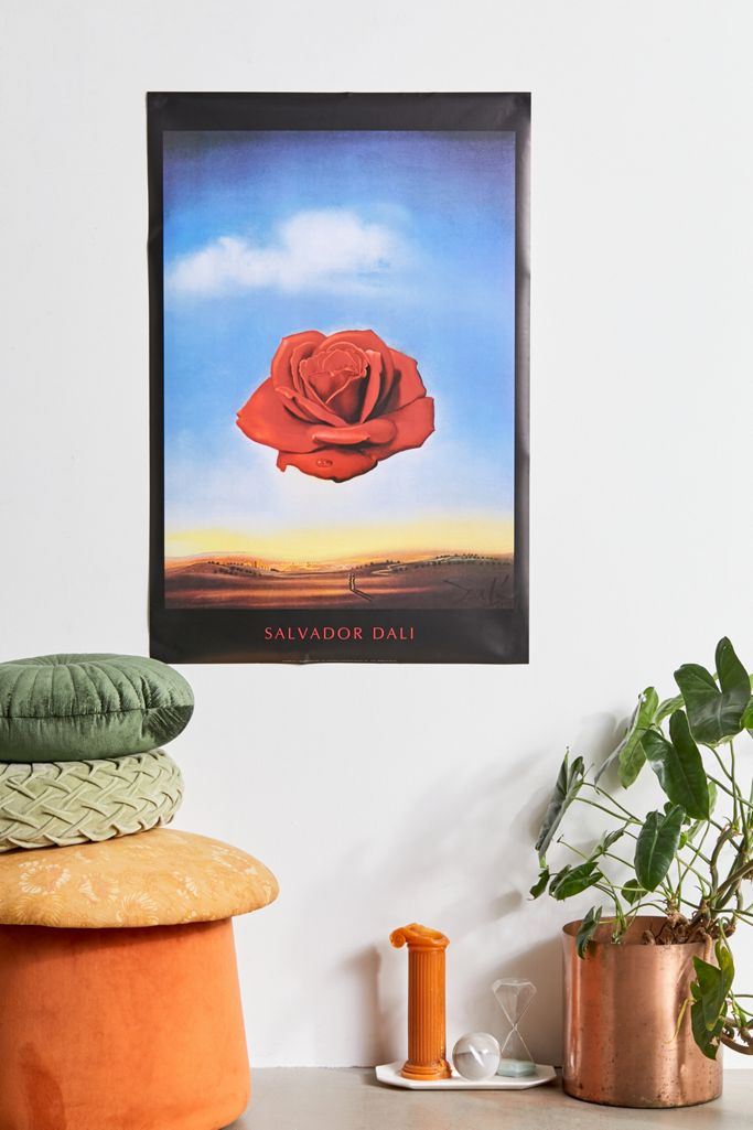 Download Salvador Dalí Meditative Rose Poster | Urban Outfitters