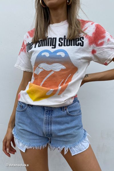 tie dye rolling stones hoodie