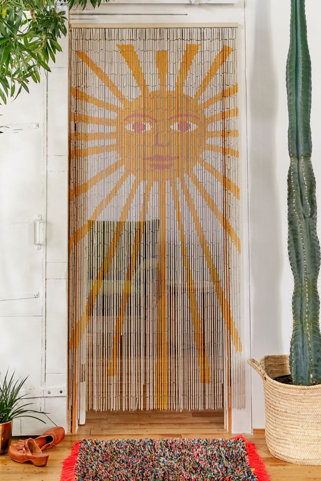 Sun Bamboo Beaded Curtain Urban, Bamboo Beaded Door Curtain