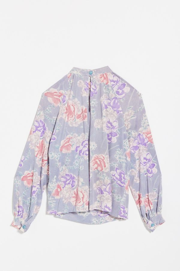 Vintage Gathered Pastel Floral Top Urban Outfitters Canada
