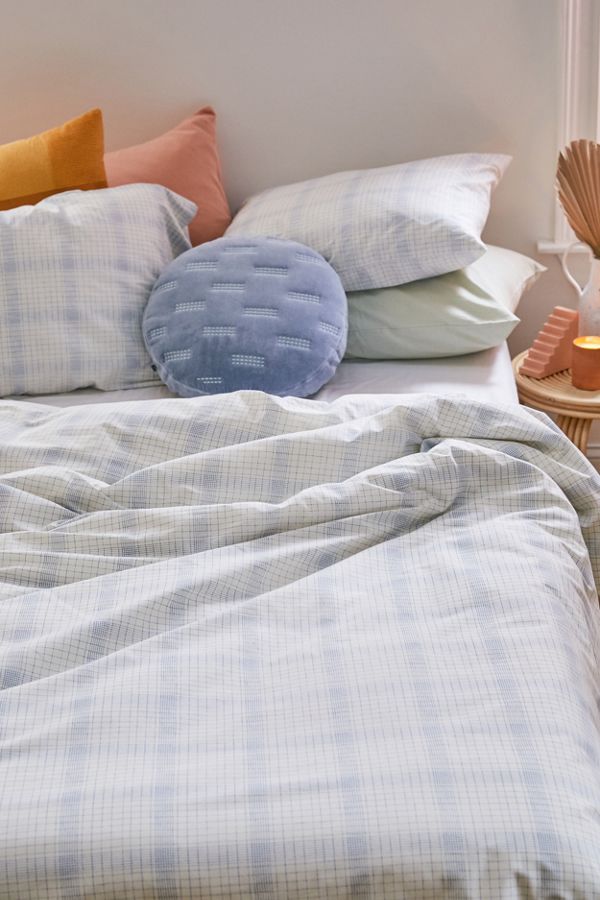 Slide View: 1: Jamie Checked Duvet Set