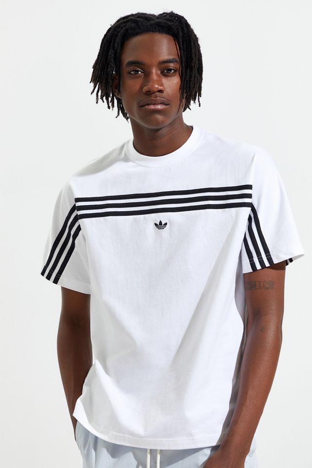 adidas 3-Stipes Chest Tee | Urban Outfitters