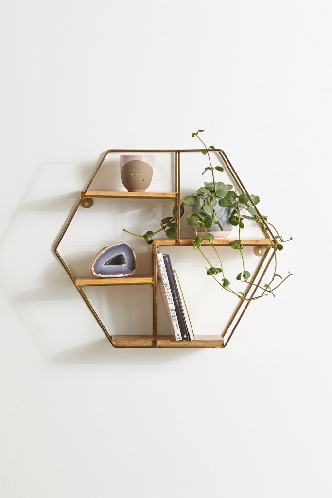 Bailey Hexagon Wall Shelf | Urban Outfitters