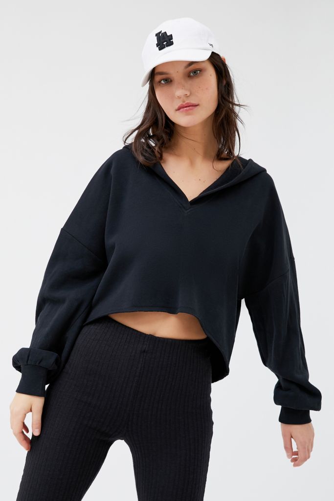 UO Millie Deep-V Hoodie Sweatshirt | Urban Outfitters Canada