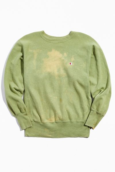 lime green champion crewneck