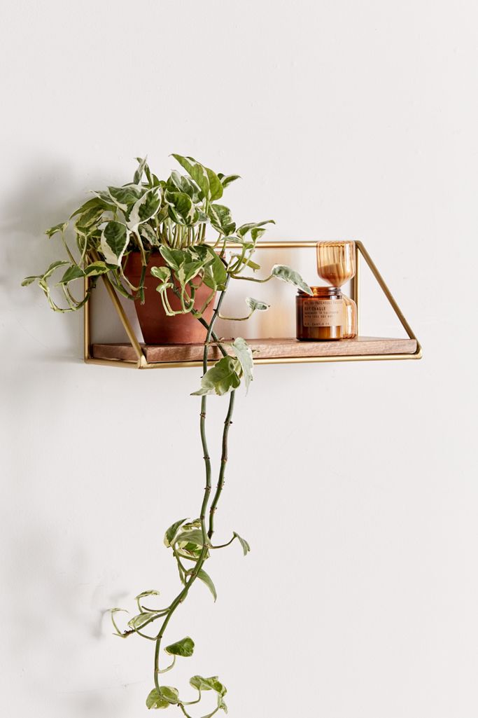 Addison Metal Bracket Wood Wall Shelf Urban Outfitters Canada
