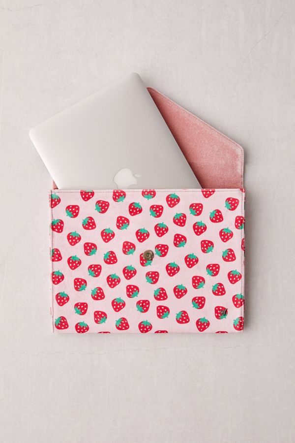 Wildflower Strawberry 13” Laptop Clutch Case Urban Outfitters Canada