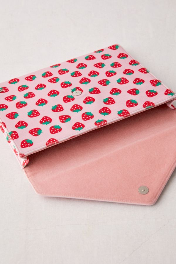Wildflower Strawberry 13” Laptop Clutch Case Urban Outfitters Canada