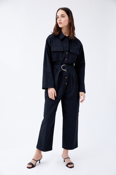 belted cargo jumpsuit