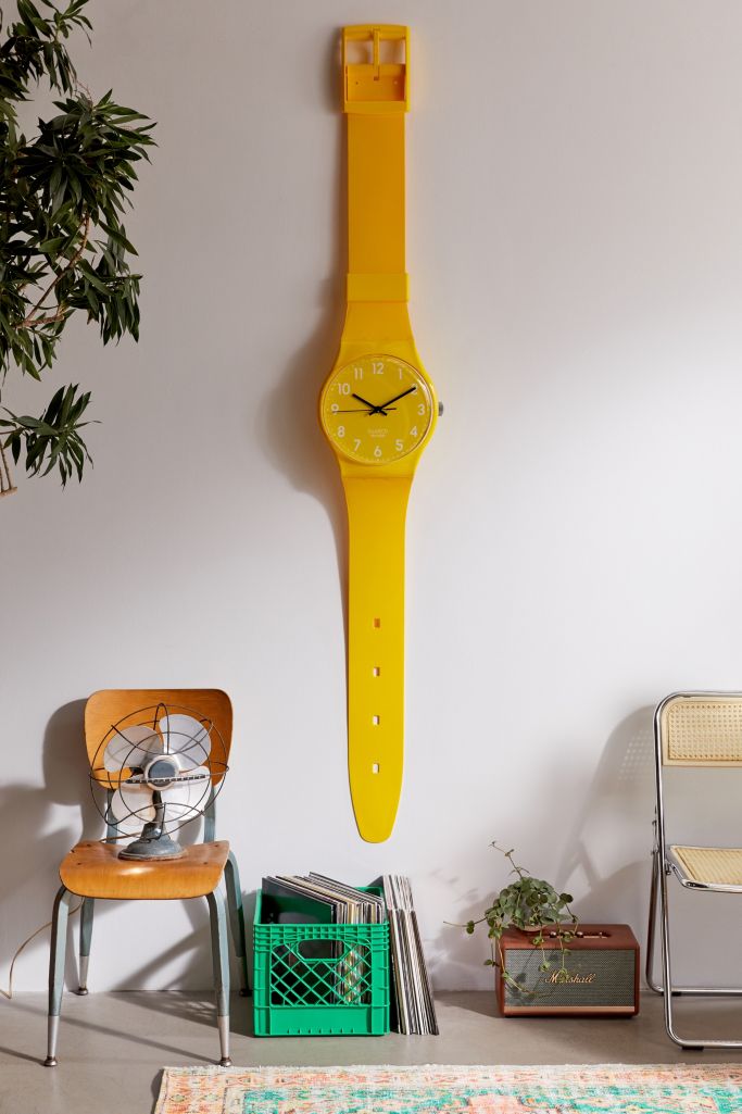 Swatch Maxi Lemon Time Wall Clock Urban Outfitters