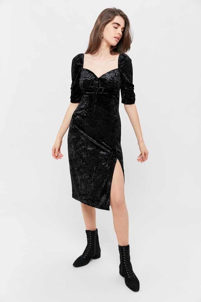 Narrated Crushed Velvet Dress Urban Outfitters Canada