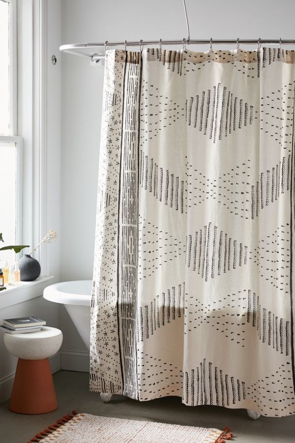 Slide View: 1: Malin Geo Shower Curtain