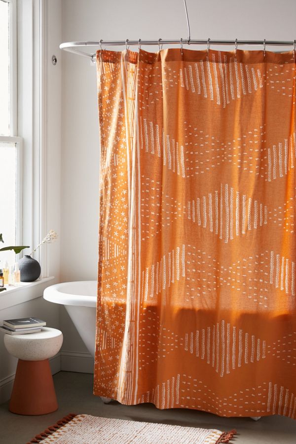 Slide View: 1: Malin Geo Shower Curtain