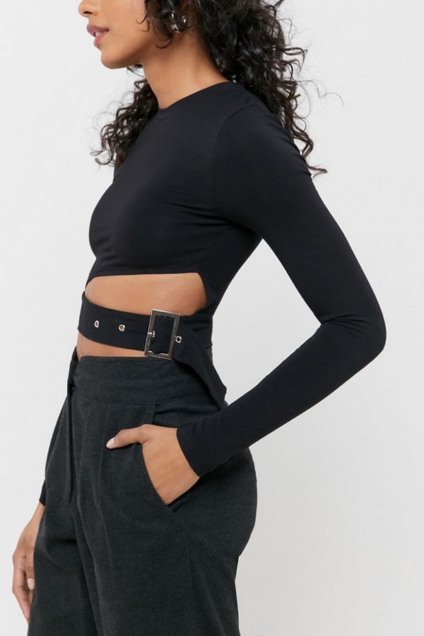 UO Janie Belted Cutout Top | Urban Outfitters