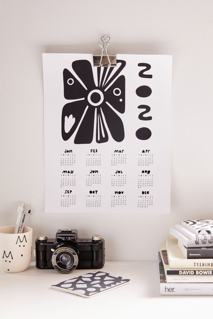 2020 Flower 12Month Wall Calendar Urban Outfitters