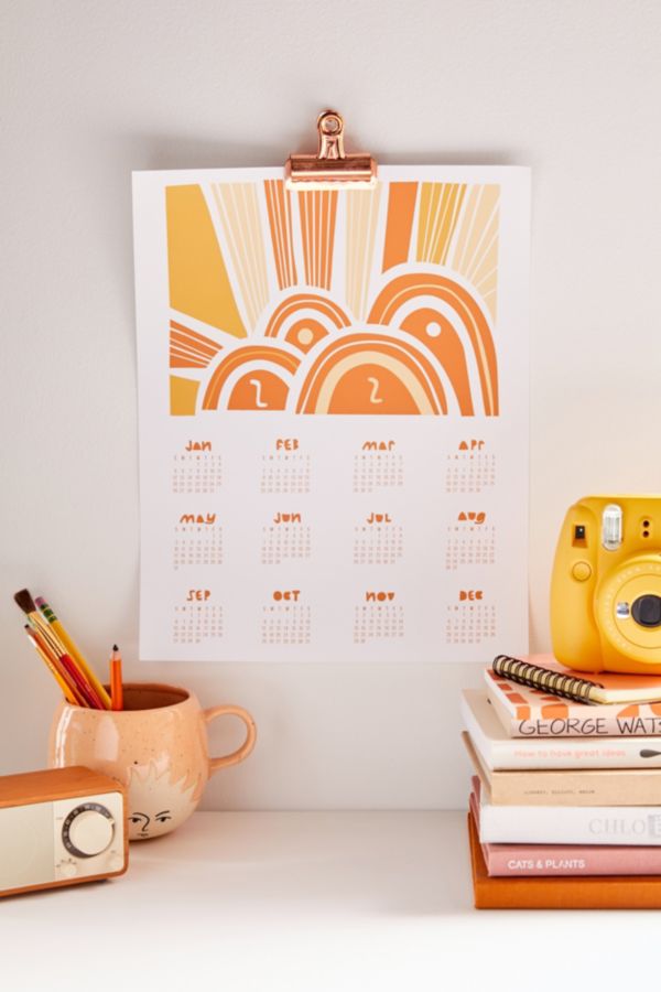 2020 Orange Arches 12Month Wall Calendar Urban Outfitters