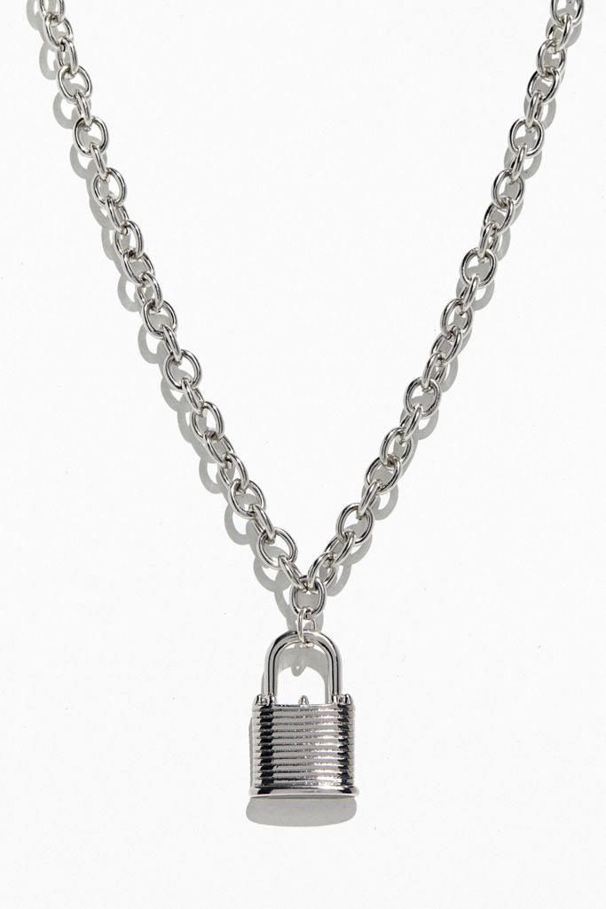 UO Padlock Chain Necklace Urban Outfitters Canada