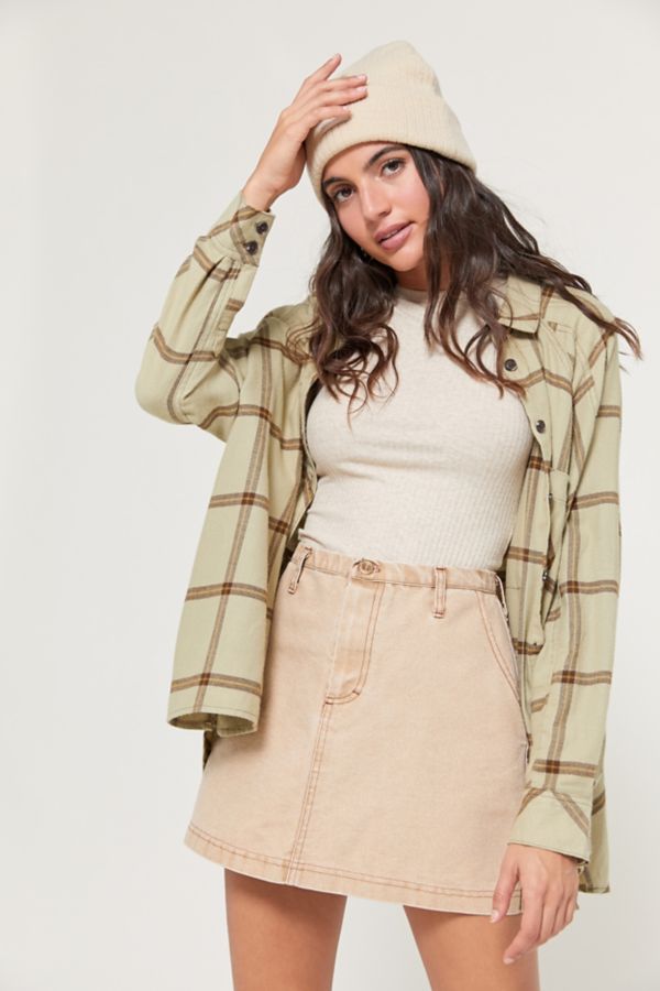 Urban Renewal Remnants Bleached Out Canvas Skirt | Urban Outfitters