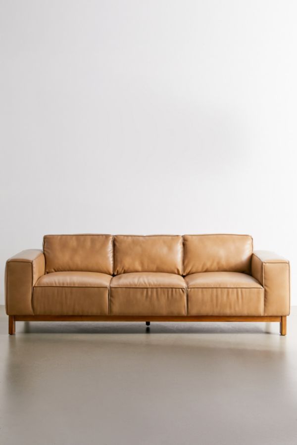 Kiera Faux Leather Sofa Urban Outfitters