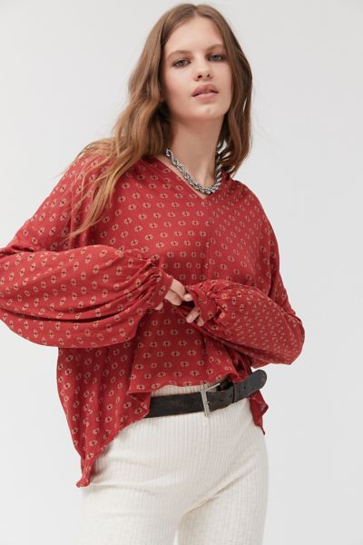 UO Murphy Long Sleeve Blouse | Urban Outfitters
