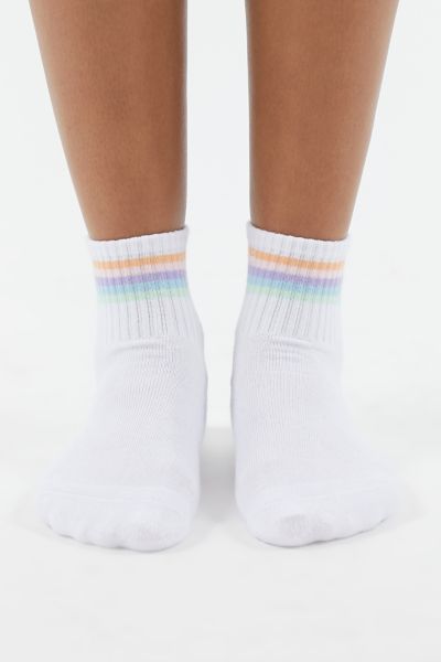 Rainbow Striped Quarter Sock | Urban 