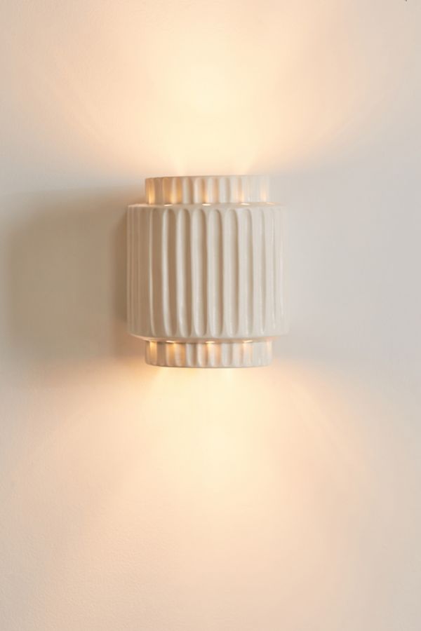 Slide View: 2: Tristan Ivory Ceramic Sconce